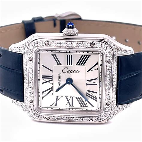 custom made cartier santos replica|cartier santos dumont diamond.